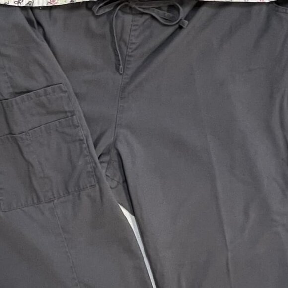 Size 2XL Dickies Gray Drawstring Scrub Pants - Picture 9 of 10